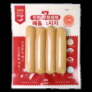 임실N 프리미엄 수제소시지 소세지 무첨가 무항생제 치즈 매콤 포크 캠핑용 200g 친한마켓