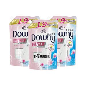 다우니 초고농축 섬유유연제 실내건조 플로럴프레시 리필1.35Lx3개