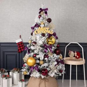 크리스마스 스노우 트리 나무 장식 풀세트 고급 바이올렛설정150cm  단면) 성탄절 대형 소품 용품 데코