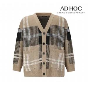 [애드호크]남여공용 체크 오버핏 카디건(HX9GD80)