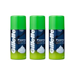 질레트 포오미 레몬 라임 쉐이빙 폼 175g 3개입