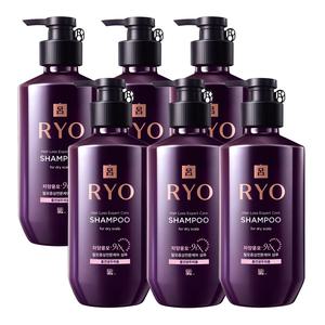 려 자양윤모 9EX 샴푸 중건성 두피용 400ml 6개