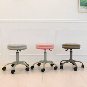 로엠가구 핫세 디자인 작업 낮은 원형 회전 진료 미용 보조 스툴 의자