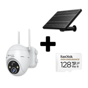 글로벌아이넷 로보뷰S3+8W 충전식 태양광패널+128GB 홈 CCTV 무선 배터리 300만화소 실내외 홈캠 IP카메라