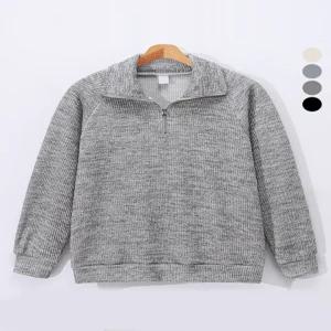 [후앙스]데일리 오버핏 골지 하프집업 니트 맨트맨 BDSW1053