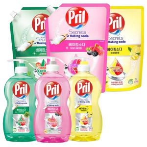 헨켈 프릴 베이킹소다 레몬향/허브향/베리향 750ml/리필 1L 친환경 주방세제