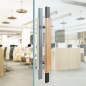 블랙스틸 우드배색 출입문 강화도어손잡이