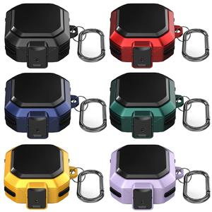 갤럭시 버즈 FE 2 프로 라이브 호환 심플 하드 락 잠금 버튼 범퍼 카라비너 키링 케이스