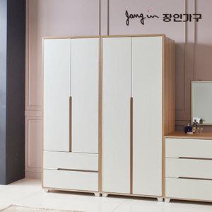 장인가구 시클리 화이트 1600옷장세트(착불)