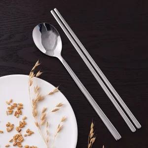 벨로 스텐 수저세트 B 한식 숟가락 젓가락 저분 업소용