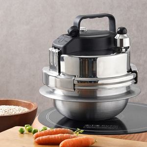 통3중 스텐 압력 가마솥 1인용 IH 인덕션 5분 누룽지 돌솥 솥밥