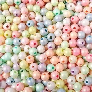 비즈아이 [6417-16]아크릴통과형 펄믹스 볼 8mm 파스텔랜덤 ,10g(약38개)