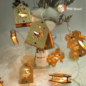 예스브랜드 크리스마스 원목 LED 조명 전구 인테리어 캠핑 줄조명 가랜드 캠핑용품 장식 선물 소품