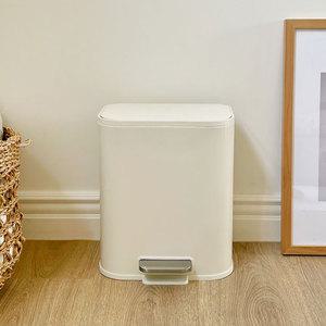 무소음 인테리어 슬림 직사각 페달 휴지통 5L