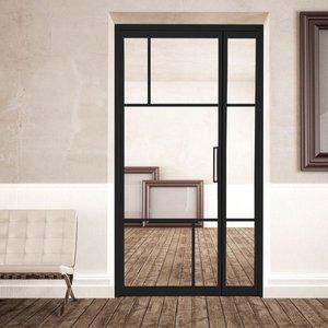 [신세계몰]비대칭 여닫이 중문 디바이드선택 투명유리 현관 아파트 스윙 도어