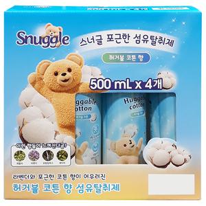 스너글 허거블 코튼 섬유탈취제 500mlx4개