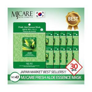 엠제이케어 에센스 마스크팩 알로에 30매 x 23g, 탱탱+유연+수분공급 1일1팩