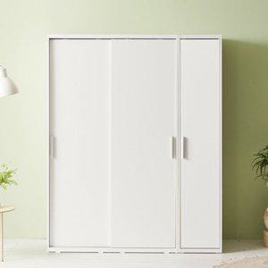 라자가구 비바 빅 1600 슬라이딩 옷장 행거+도어장 LJY207