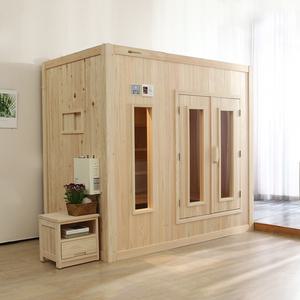 편백 양자히터 숯 건식 3인 온수 홈 사우나 / 침대형 P959
