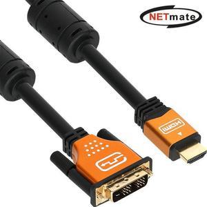 [OFM7431O]NETmate  골드메탈 HDMI to DVI 케이블 1M
