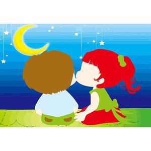 [OFM6Q063]달빛속 너와 나 보석십자수 이젤세트 15x20