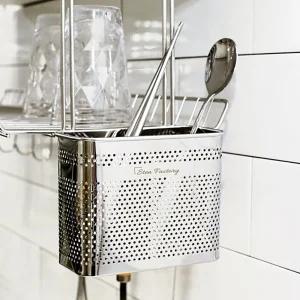 스텐팩토리 식기건조대 걸이형 스텐 304 수저통 주방 조리도구 수저 꽂이 거치대