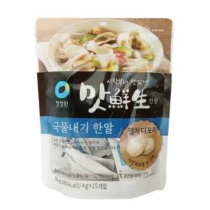 청정원 맛선생 멸치디포리 60g x 4봉(4gX60입) / 동전육수 코인육수 국물내기 한알
