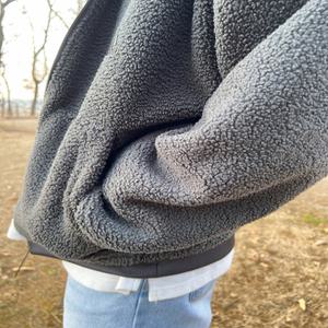 아디다스 패딩 후드집업 자켓 후리스 남녀공용 양면 플리스 다크그레이 HG2076