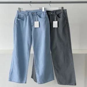 여성 난스판 와이드 데님팬츠 썸머 핏이 예쁜 통청바지