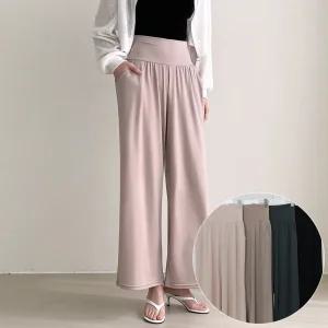 [비비드글램]헤렌 무밴딩 쿨팬츠 4color 국내생산 F XL 여름 바지