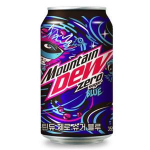 [롯데칠성음료] 마운틴듀 제로슈거 블루 355ml x 48캔