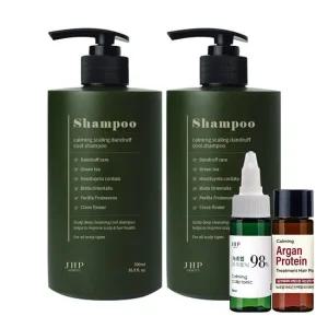 JHP 녹초엽 두피 스케일링 비듬 쿨 샴푸 500ml 2개세트