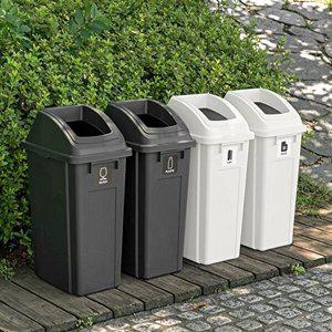 [창신리빙]프랑코 퍼블릭 휴지통50L (슬림오픈)