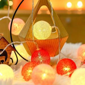 [RGL975P4]은하수 40구 LED 코튼볼 핑크전구 트리