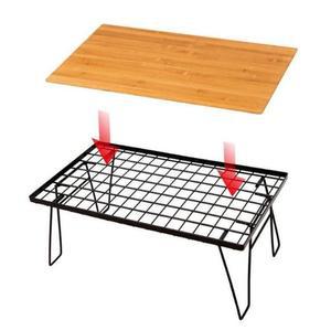 [RG56Q5TS]쿨샵 캠핑용 테이블 우드상판 철제 접이식