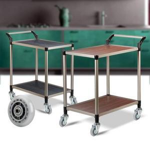 [RG18M981]월넛우드 2단 특대 무소음바퀴 이동카 웨건