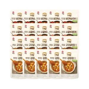 다담 양념 4종세트(순두부찌개 x5개+부대찌개 x5개+된장찌개 x5개+강된장 x5개)