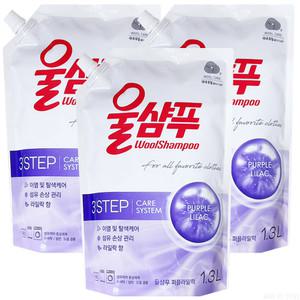 애경산업 울샴푸 퍼플 라일락 리필 1.3L 3개