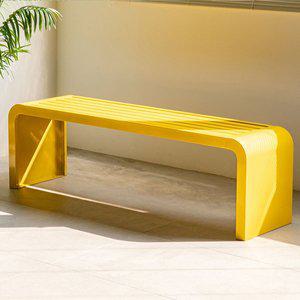 [체어팩토리]비비드 야외벤치 철제 컬러 학교 운동장 펜션 정원 긴 의자 평벤치