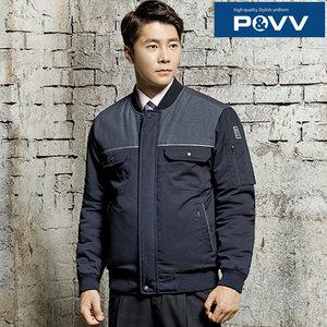 O- 추동 점퍼 J-1703 네이비 S~4XL 근무복 사무복 작업복 시보리 야광테이프 가을 겨울 회사 방한복 잠바