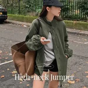 핫핑 [고퀄리티][MADE] 켄즈비 오버핏 하이넥 코튼 야상 점퍼