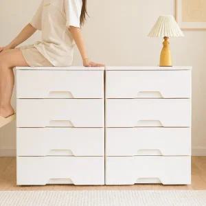 모던플러스 4단 우드상판 서랍장 플라스틱 수납장 정리함 옷장