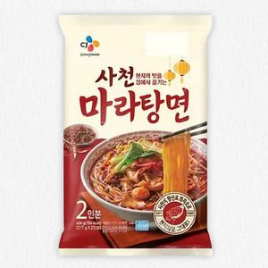레토르트 마라탕면 434g(2인분) 사천식 화자오 국수 마라맛 즉석 조리