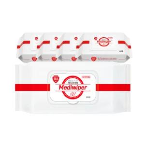 메디와이퍼 소독티슈 캡형 80매x5팩 의약외품 99.9% 소독 살균 제균 피부 손소독제