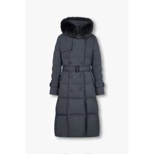 [롯데백화점]지컷 폭스 퍼 트렌치 롱 다운 패딩 코트7254417119