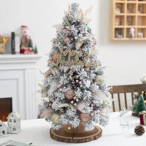 [플라워트리]크리스마스 미니트리 완제품 풀세트 진주펄 가득 웨딩 75cm 나무 테이블 탁상용 장식 소품