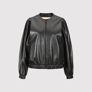 [사바티에](강남점)24FW 플리츠 퍼프슬리브 램 레더자켓 (J12710OS)