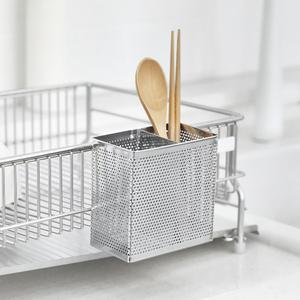 로긴 2구 걸이형 타공 스텐수저통 수저꽂이