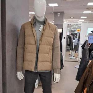 [트레몰로] HC09 베이지 점퍼 (주)세정 인디안 남성 24년 겨울 스웨이드 니트소매  (S23452156)