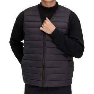 2장세트 제이케이 남자 여자 빅사이즈 경량 웰론 브이넥 패딩조끼 다운 베